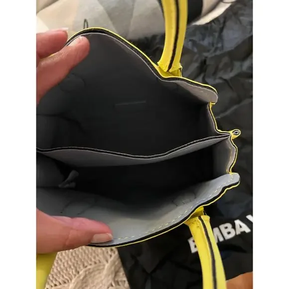 Bimba Y Lola Small Crossbody Bag in Yellow with a Black trim✨ - Picture 6 of 10